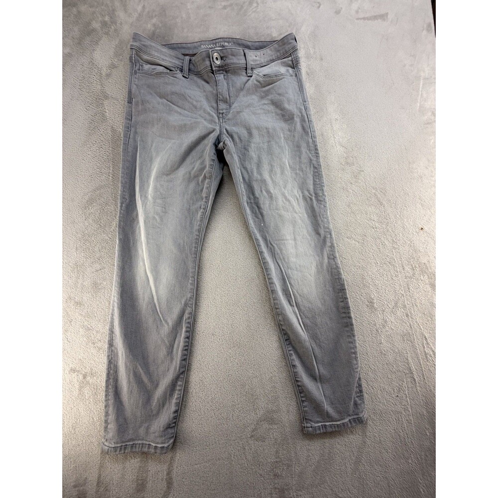 Banana Republic Jeans Mens 31 Gray Premium Denim Mid Rise Skinny Streetwear